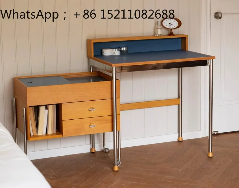 SCY small solid wood dresser, chest, integrated makeup table, bedroom removable corner storage table