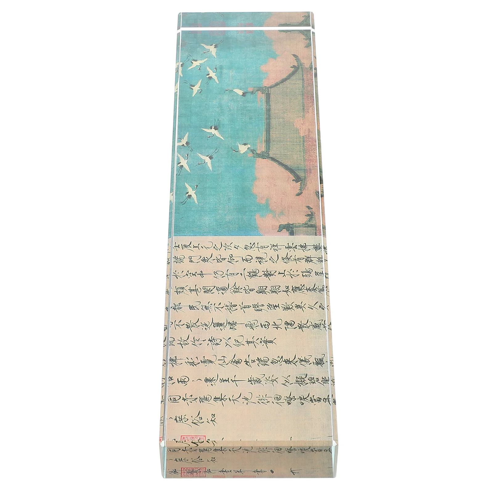

Rectangular Glass Calligraphy Paperweight Transparent Craft Tool for Drawing Writing Practice Chinese Calligraphy Supplies Decor