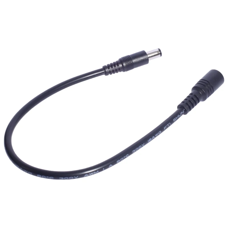 Portable DC6.3x3.0mm Power Extension Wire for Laptops Computers 30cm Long 18AWG Male to Female Connector Cord Line