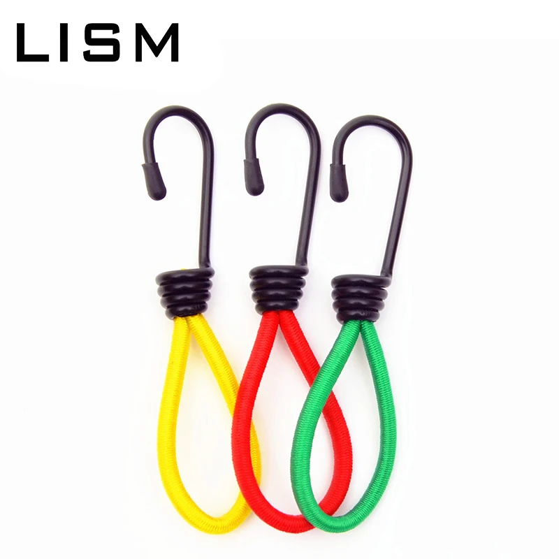 3pcs 15cm Elastic Tent Wind Ropes with Hook Outdoor Camping Hiking Awning Canopy Fixing Stretch Bungee Loop Cord Strap Wire