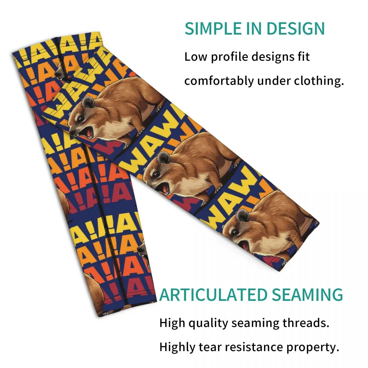 Rock Hyrax Lover Awawa Groundhog Dassi 팔 슬리브 남성 여성용 자외선 차단 타투 커버업 스포츠 쿨링 사이클링