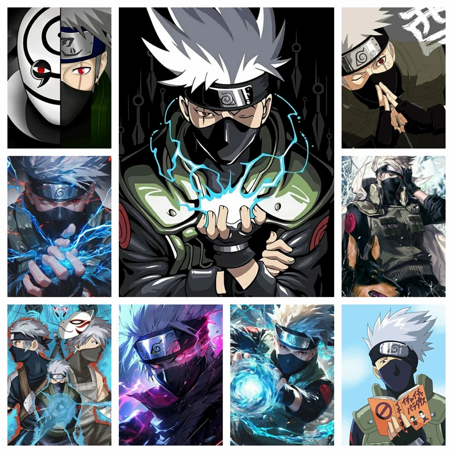 

Hatake Kakashi 5D DIY Diamond Painting Naruto Embroidery Anime Cross Stitch Mosaic Rhinestones Hobby Home Decor Children's Gifts