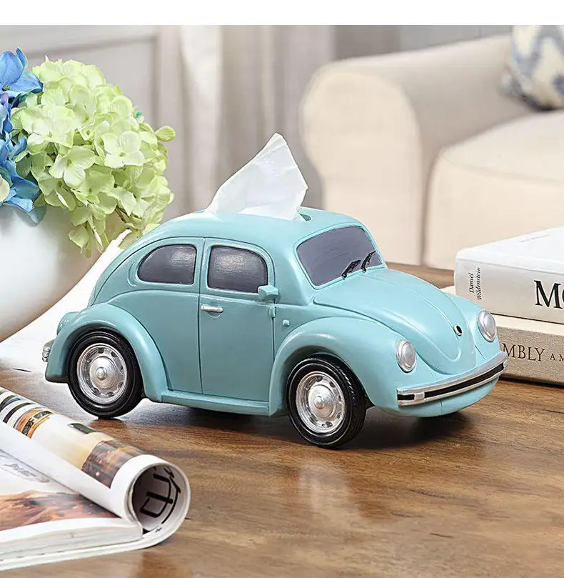 

Creative Automobile Shaped Resin Tissue Box Living Room Tea Table Napkin Paper Box Removable Tissue Box Household Products