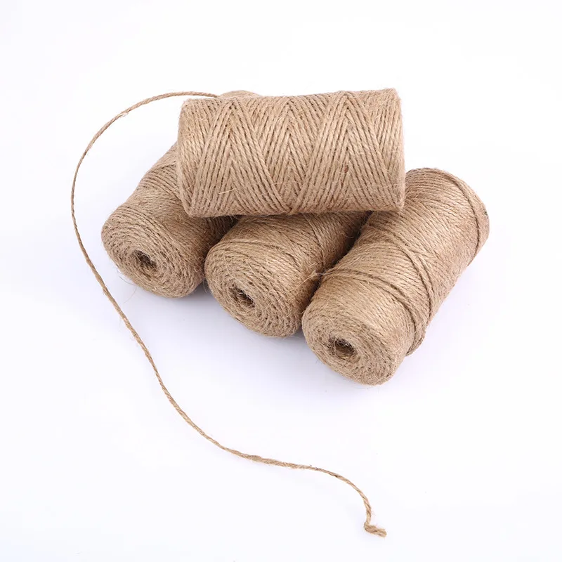 2mm Natural Jute Rope Twine String for Crafts Gardening Bundling Gift Wrapping Wedding Christmas Decor Macrame Projects 100yards