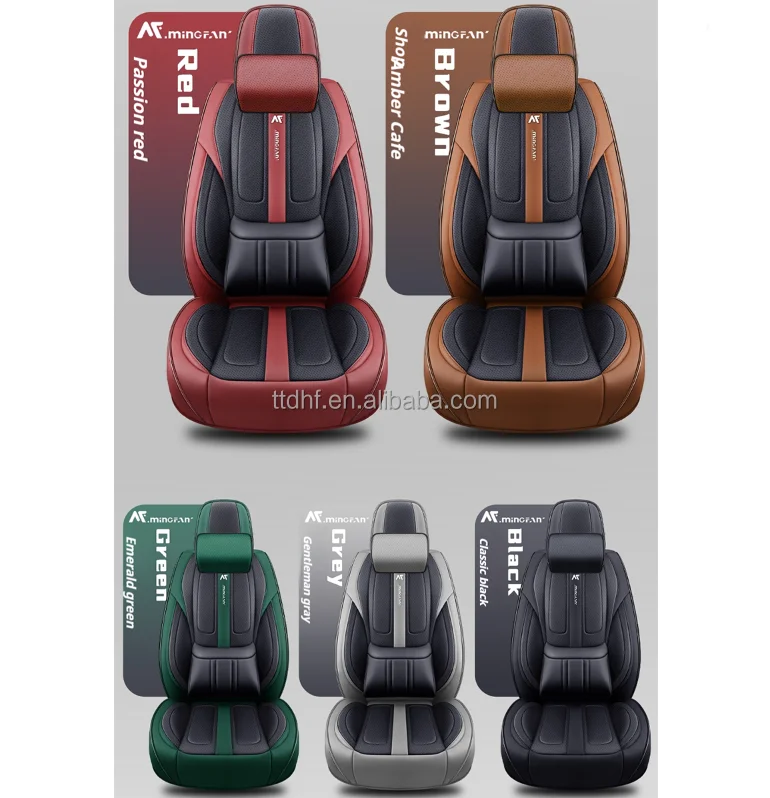 

Универсальные чехлы на автомобильные сиденья, комплект из 11 предметов из ПВХ-кожи и полиэстера, полные подушки для автомобильных сидений, дышащая защита, подходит для всех