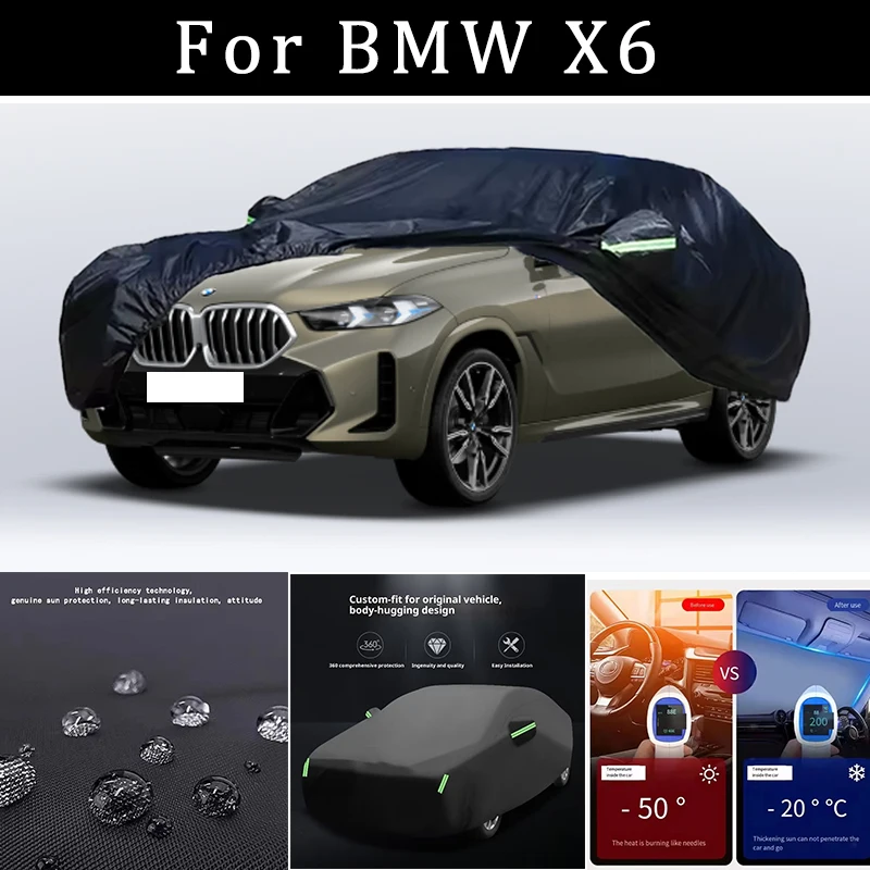 

Чехлы для BMW X6: всепогодные, водонепроницаемые, пылезащитные, солнцезащитные, от дождя и снега, из плотной ткани Оксфорд, полный комплект автомобильных аксессуаров