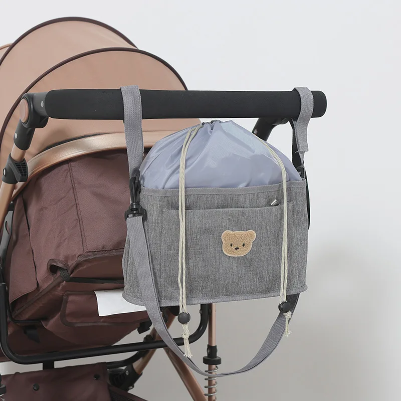 

Stroller Trailer Baby Walking Artifact Storage Bag Velcro Multi Functional Baby Stroller Large Capacity Bag