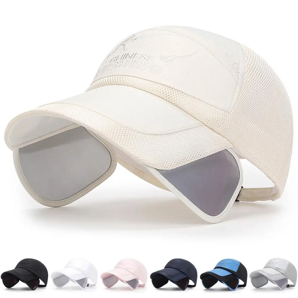 

New Retractable Visor Hat Breathable Adjustable Extended Brim Anti-UV Cap Summer Outdoor Fishing Baseball Sport Visor Hat