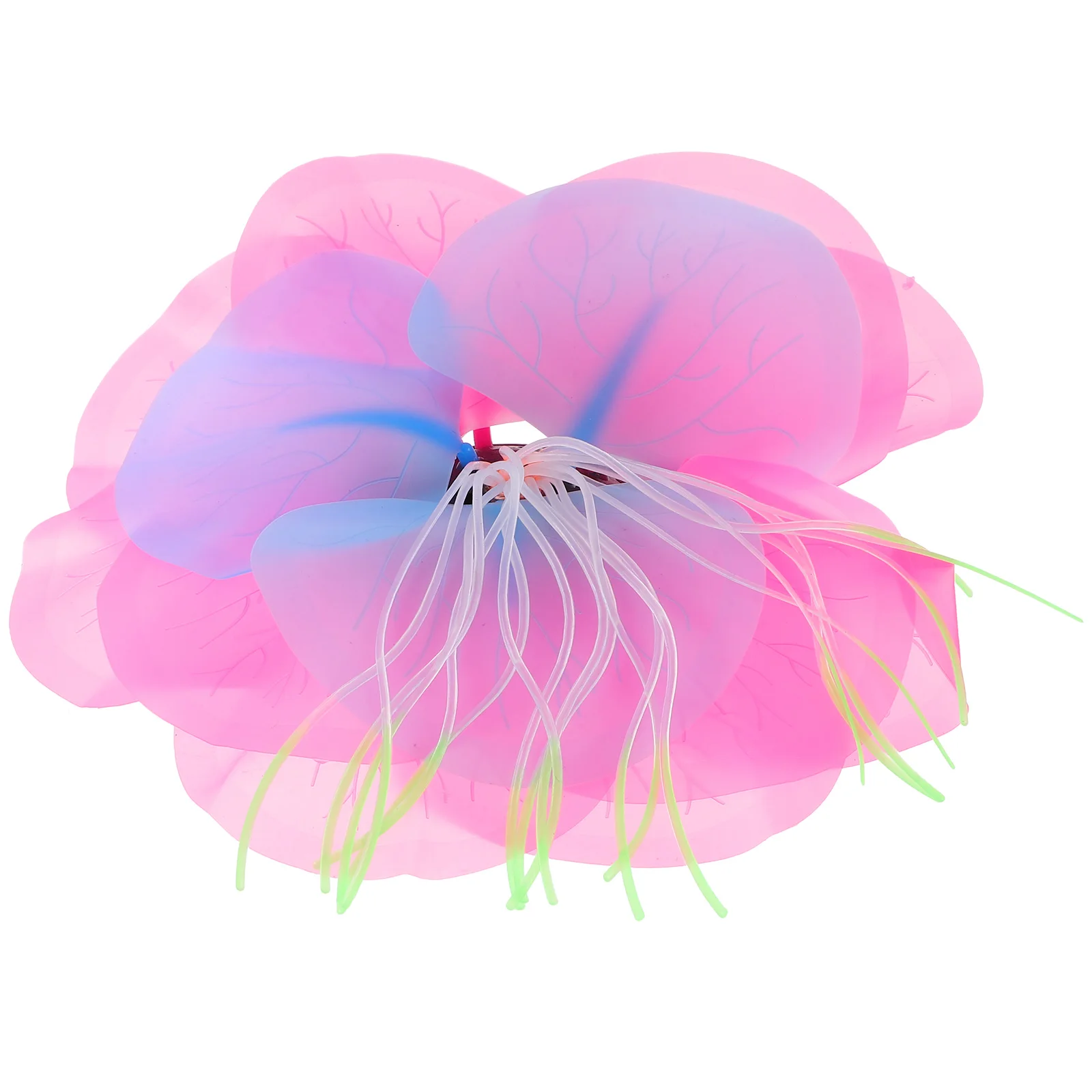 

Fluorescent Decorations Colorful Lotus Fish Tank Decorations Artificial Water Lily Aquarium Ornament Simulated Silica Gel Safe