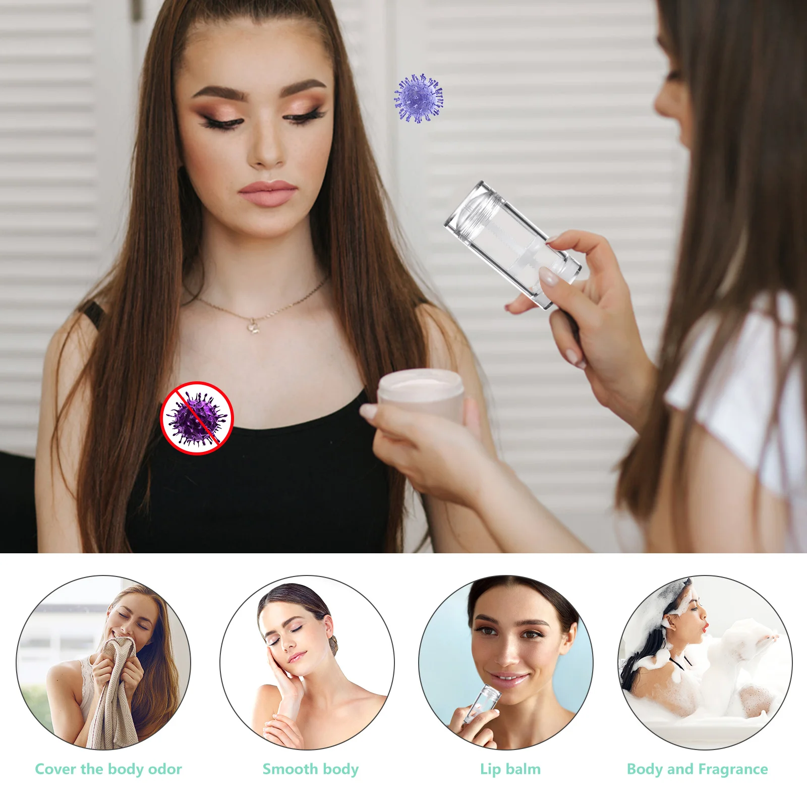 

6Pcs 30Ml Empty Plastic Twist-Up Tubes Container for Homemade Deodorant Solid Fragrance Moisturizing Body Care Skin