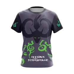 Men's Summer 3D Print World Game Breathable Round Neck Short Sleeve Fans Warcraft T-shirt Man Kids Outdoor Casual Tops Tee