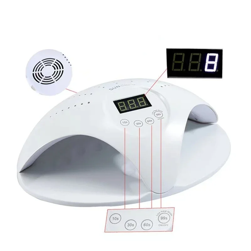 Phototherapy Nail Enhancement Lamp, Fast Drying LED Infrared Induction Flashlight, 48W, Nail Enhancement Equipment