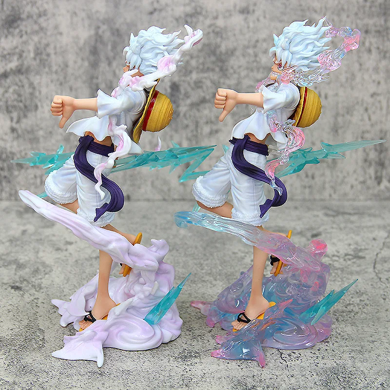 Anime One Piece cappello di paglia pirati equipaggio Nika Forma Rufy Modello di statua. PVC GK modello fatto a mano Giocattoli Decorazione da collezione Desktop