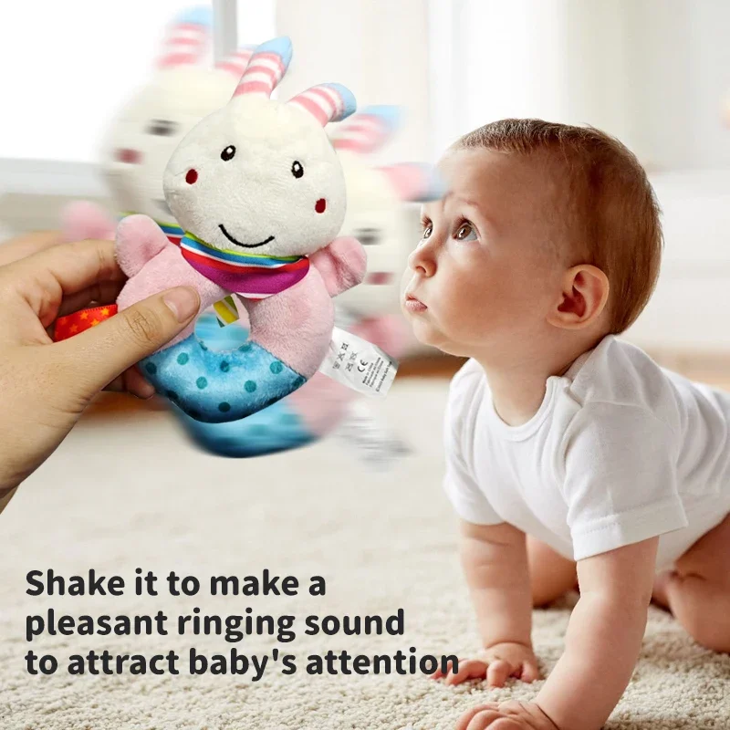 Baby Early Educational Toys Children Pinch Music Soft Animal Toys Cartoon Hand Bell Facilitate Hand Development Sensory Toys