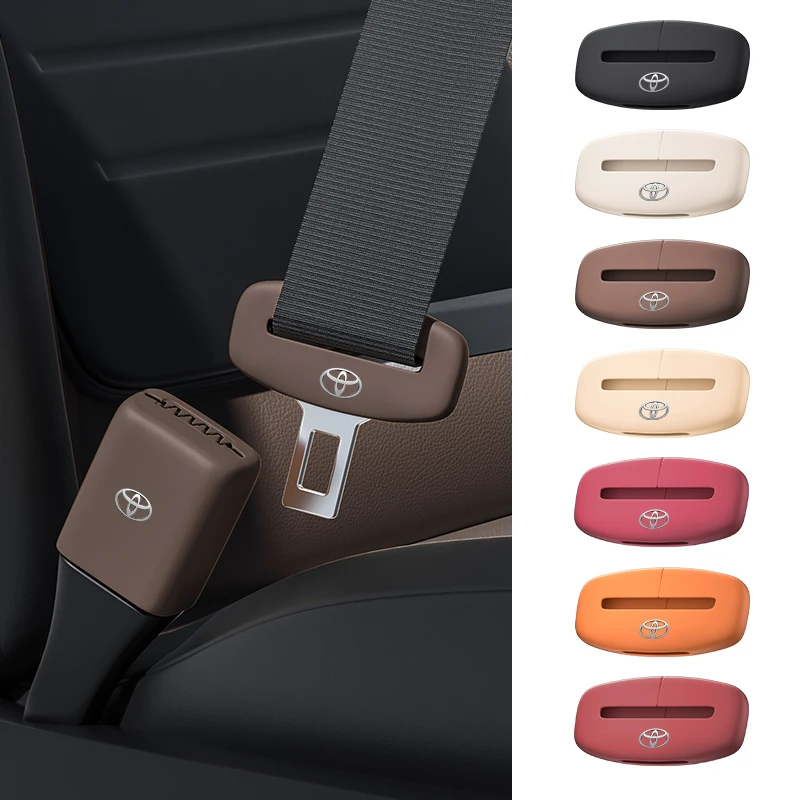 العالمي سيليكون مقعد السيارة حزام مشبك كليب المضادة للخدش غطاء حزام الأمان حامي لتويوتا هارير TRD برادو RAV4 أوريس CHR