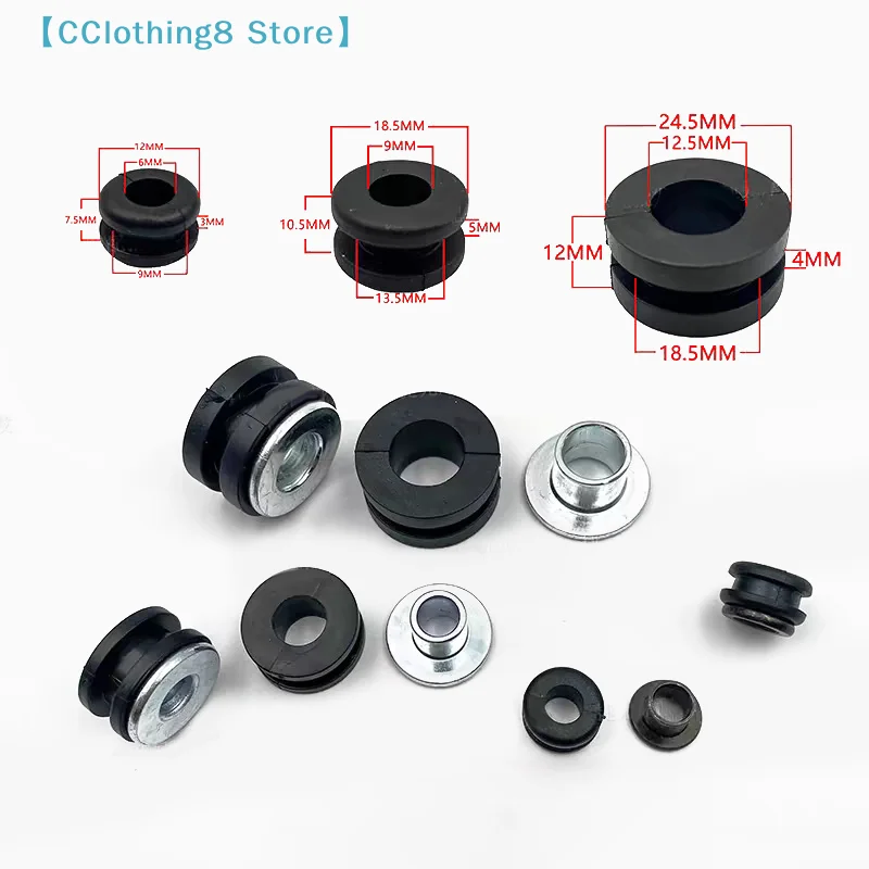 5Sets/10Pcs Pressure Relief Cushion Motorcycle Rubber Grommets Bolt Kit DIY Accessories Circular Shock Absorber Pad【AliS8】