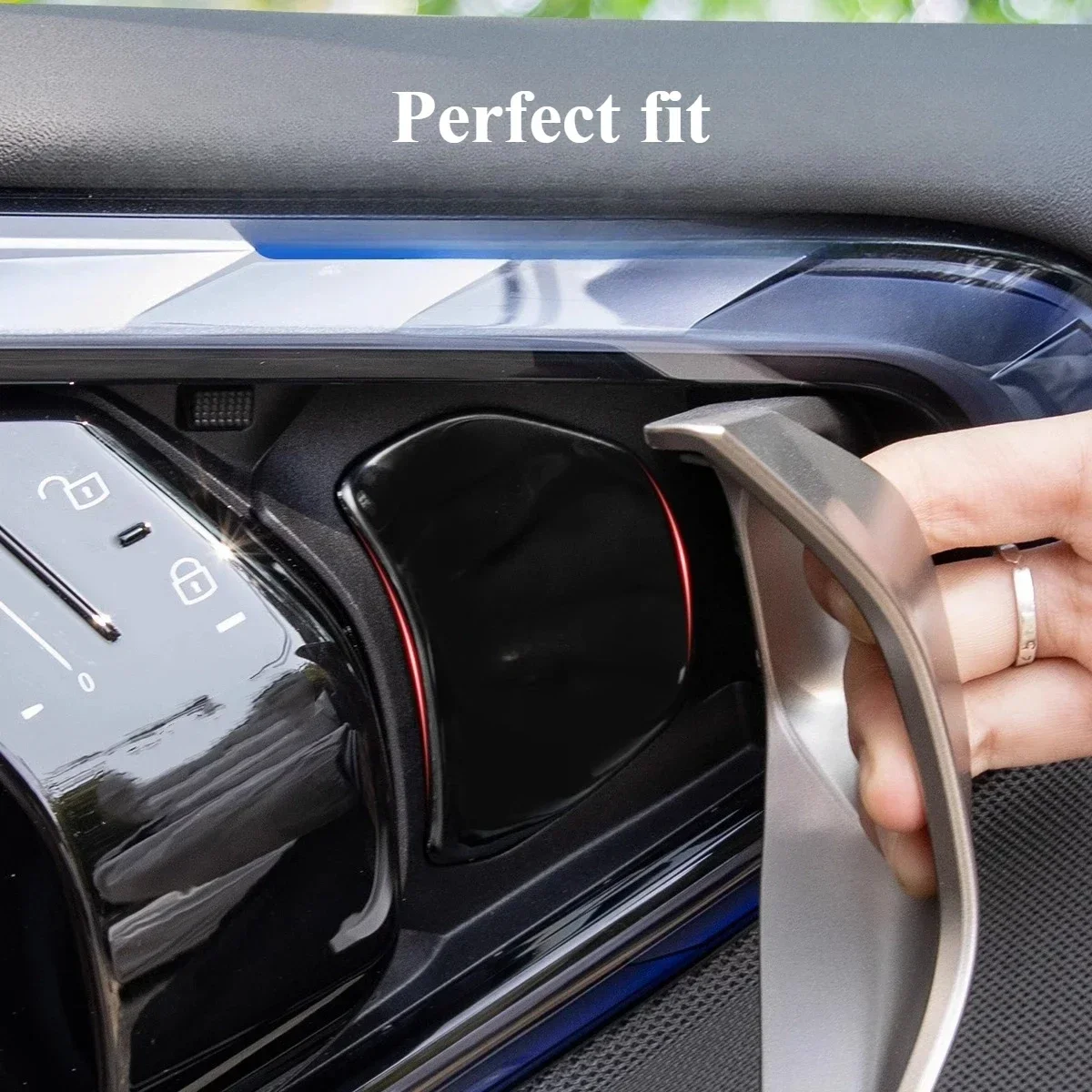 For BMW X3 2025 Car Inner Handle Door Bowl Protective Sticker Alloy Anti-scratch Door Handle Decoration car interior Accessories 2