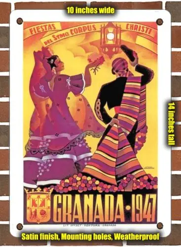 METAL SIGN - 1947 Granada Festivities - 10x14 Inches