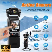 Cámara de bolsillo con pantalla táctil 4K WIFI DV 180 para exteriores °   Estabilización giratoria Sport BodyCam Pequeño grabadora de vídeo Digital Vlog Cam