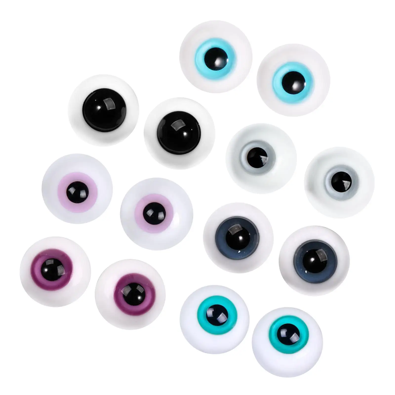 2Pcs Large Doll Eyes Wiggle Eyes (6 mm) Crafts Movable Art Eyeball for Doll Making Sculpture Halloween Props Making