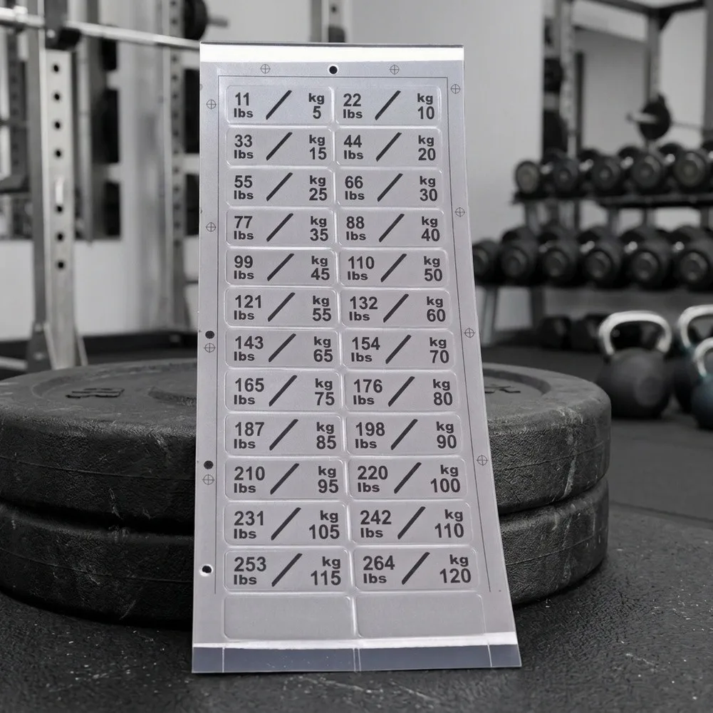 Weight Stack Label Stickers 3 Pack for Fitness Machines 5kg 10kg 15kg Up to 120kg Waterproof Wear Resistant Plastic
