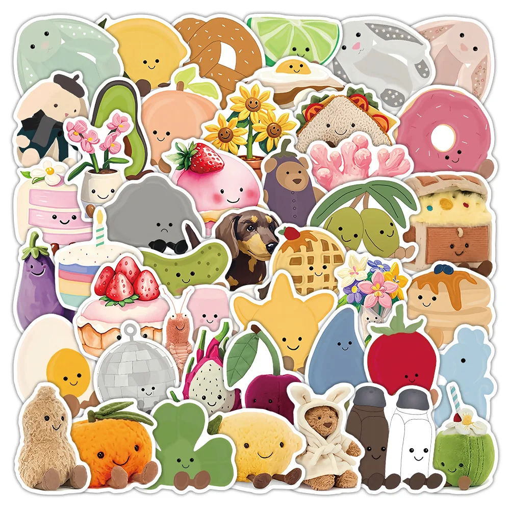 

52PCS Cartoon Cute Doodle Stickers Creative DIY Decoration Mobile Phone Case Notebook Water Cup Toy Gift Stickers