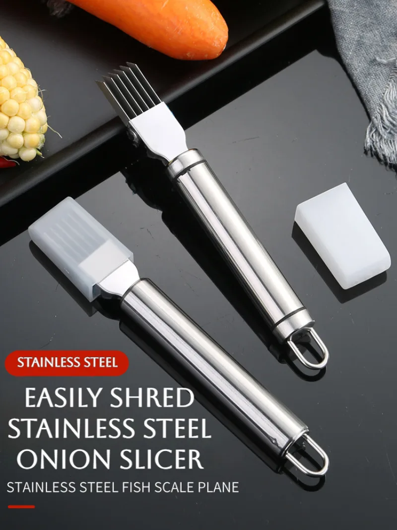 Onion cutter onion knife julienne cut onion flowers onion shredding knife shaving knife stainless steel scraper kitchen gadgets