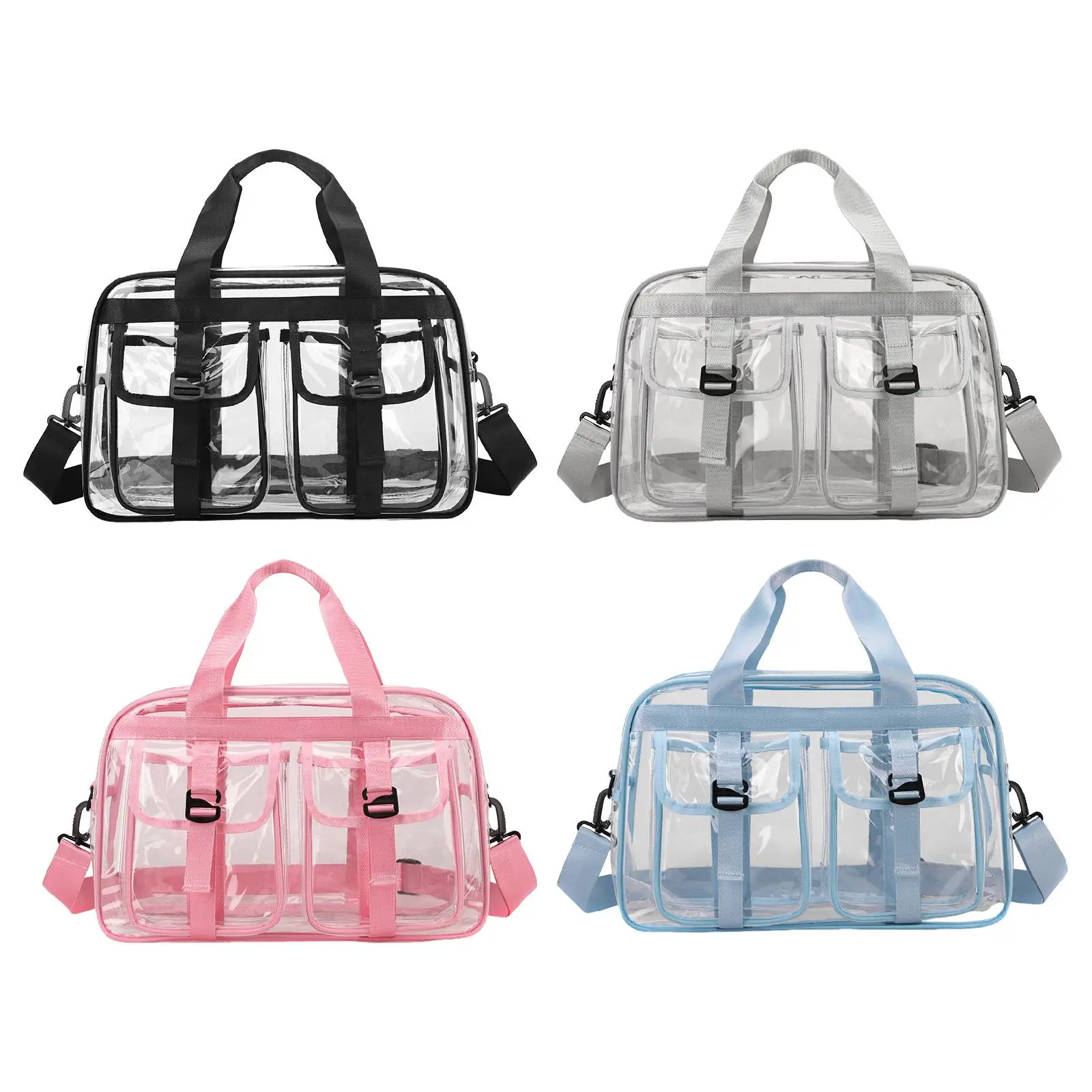 

PVC Clear Tote Bag Sports Duffle Bag for Fitness Business Trip