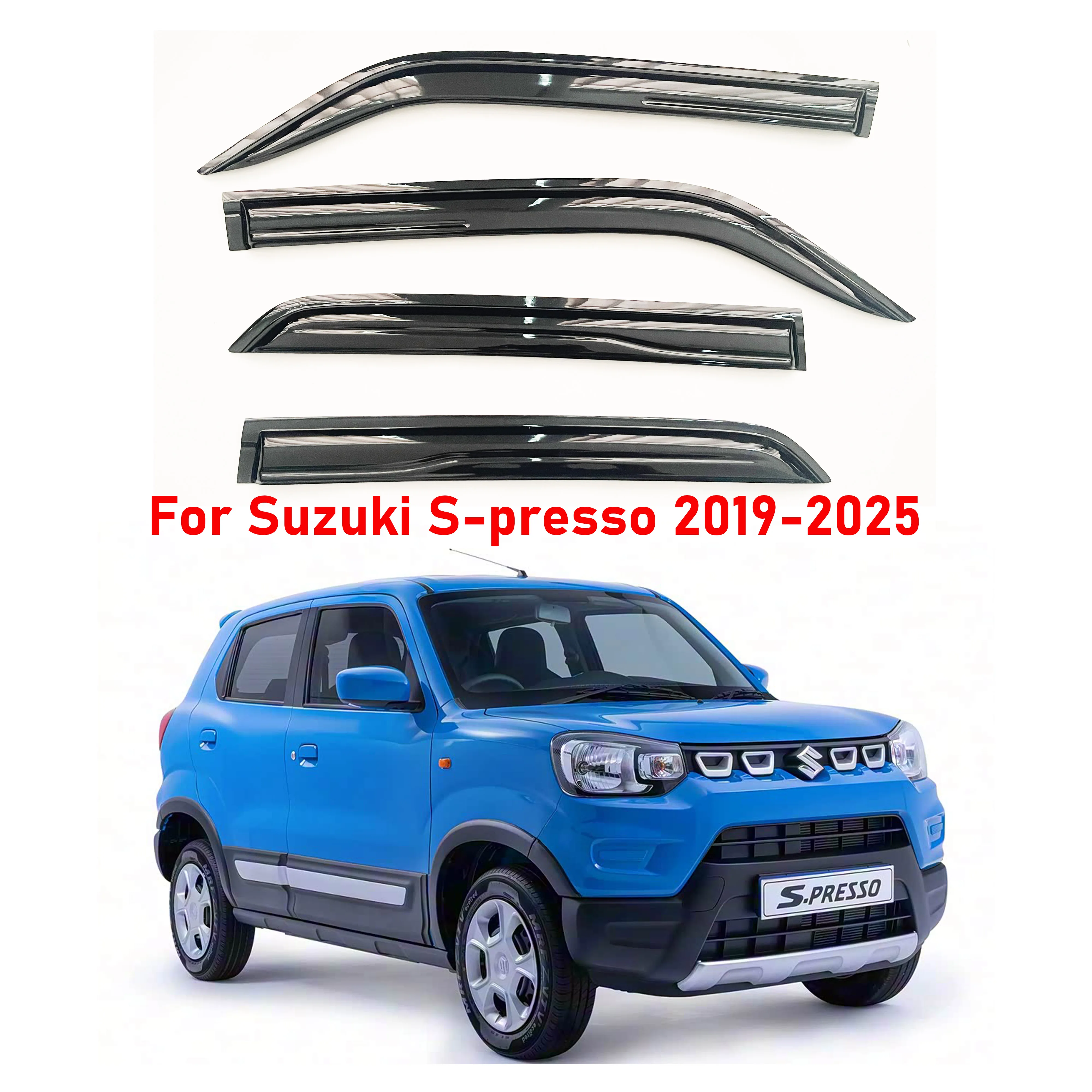 

4шт новейшей модели солнцезащитного козырька на окно автомобиля для S-Presso 2019-2025, оконный козырек от дождя, оконные козырьки от дождя