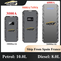 GKFLY High Power Car Jump Starter 6000A 5000A 3000A Portable Starting Device Power Bank Car Battery Booster Buster for Petrol