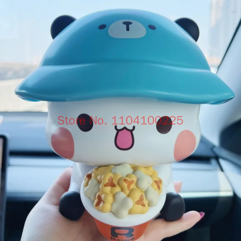 Original Bubu And Yier Popcorn Bucket , Cute Bubu And Dudu Cartoon Design Crossbody Bag Storage Bin Cute Model Ornament Toys