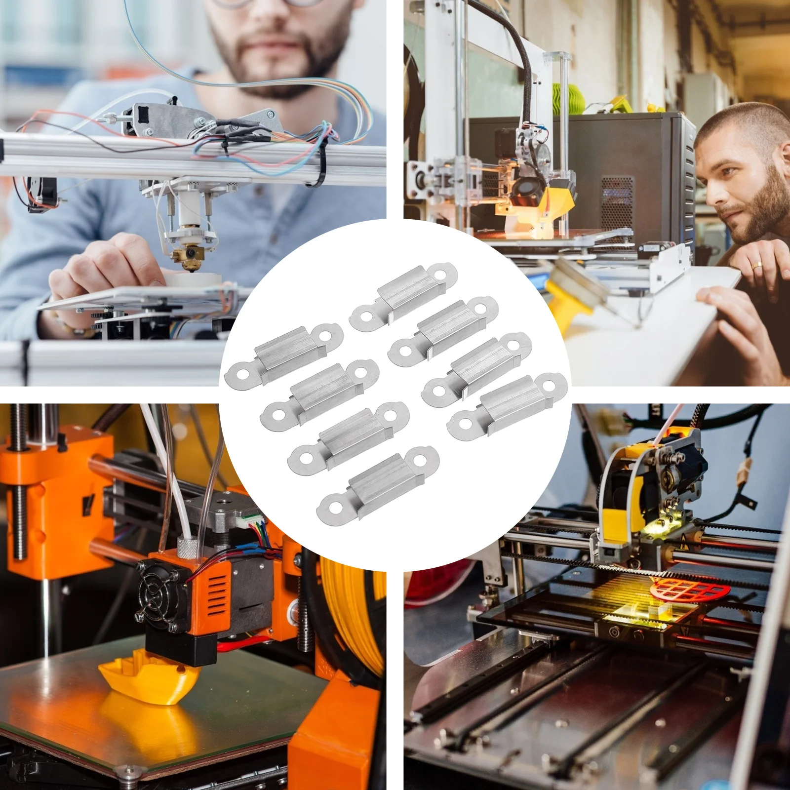 

8 шт., набор зажимов для стеклянной платформы, зажим сильной фиксации для аксессуаров для 3D-принтеров, надежный зажим стабилизатора кровати