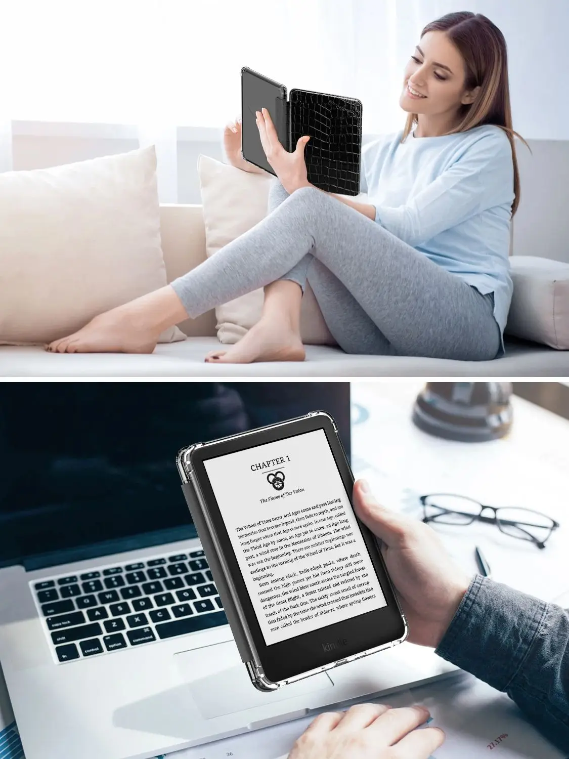 Etui na Kindle 6-calowy 11. generacji - wersja 2024, ultra przezroczysta, miękka, elastyczna, transparentna obudowa z TPU na tył, pasuje również do Kindle 6-calowy 11. generacji 2022. — zdjęcie produktu 7