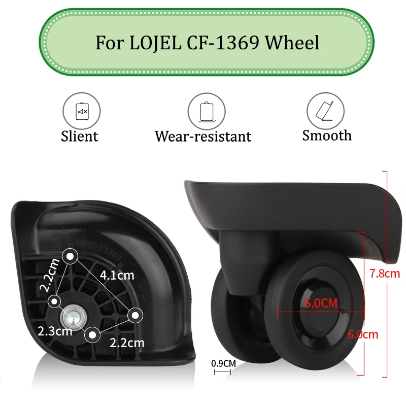 

For LOJEL CF-1369 Universal Wheel Trolley Case Wheel Replacement Luggage Pulley Sliding Casters Slient Wear-resistant Repair