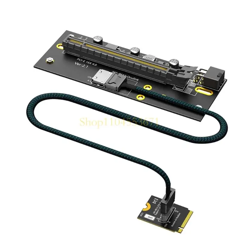 Best Seller Converter Card for Desktop Upgraded PCIE4.0 X16 to M.2 Extension Adapter with Flexible Cable for Desktop