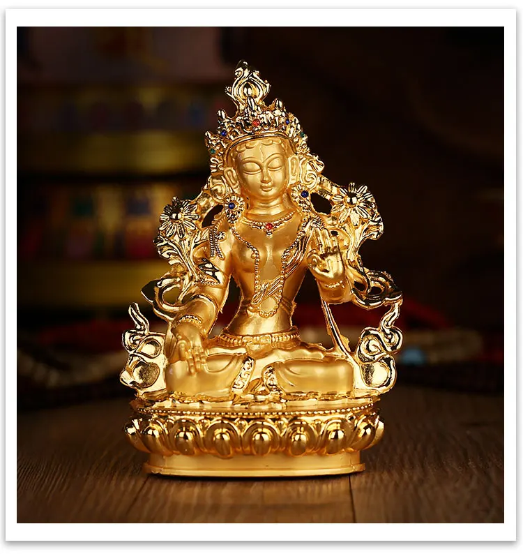 

special offer # HOME patron saint Buddhism gilding Bodhisattva Tara(Green) Buddha brass statue