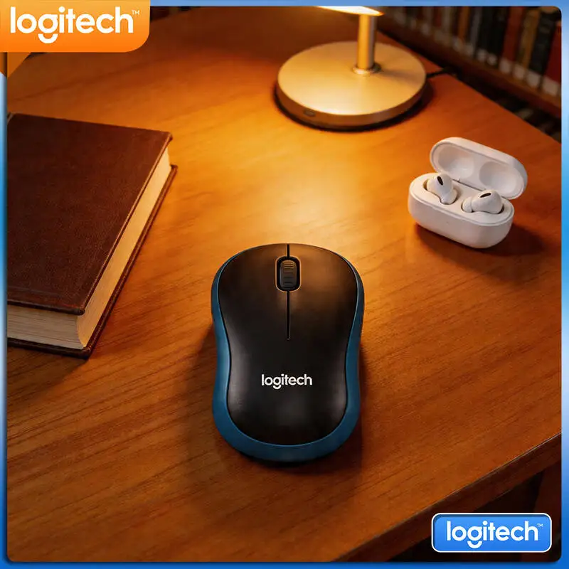 

Мышь Logitech M185 для ChromeOS и Windows, 2,4 ГГц, наноприемник, 1000 DPI, дальность 10 м, 12 месяцев автономной работы, Plug&Play, аксессуар