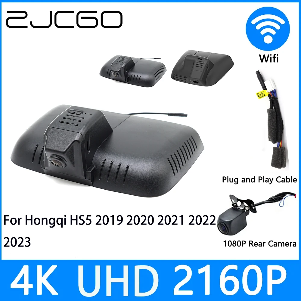 

ZJCGO Dash Cam 4K UHD 2160P Car Video Recorder DVR Night Vision Parking for Hongqi HS5 2019 2020 2021 2022 2023