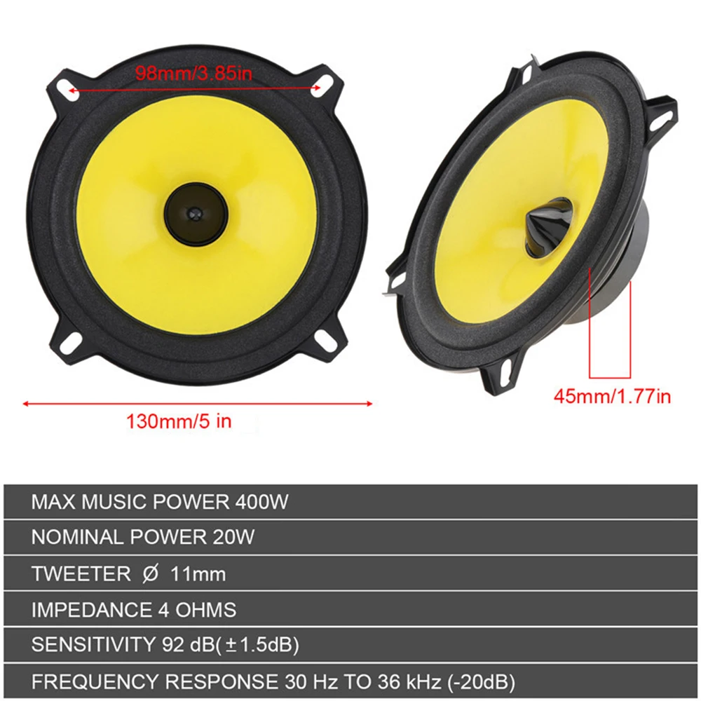 Pair 12V 6inch 600W HiFi Car Coaxial Speaker Universal Car Audio Stereo Speakers Auto Music Stereo Full Range Frequency Speaker