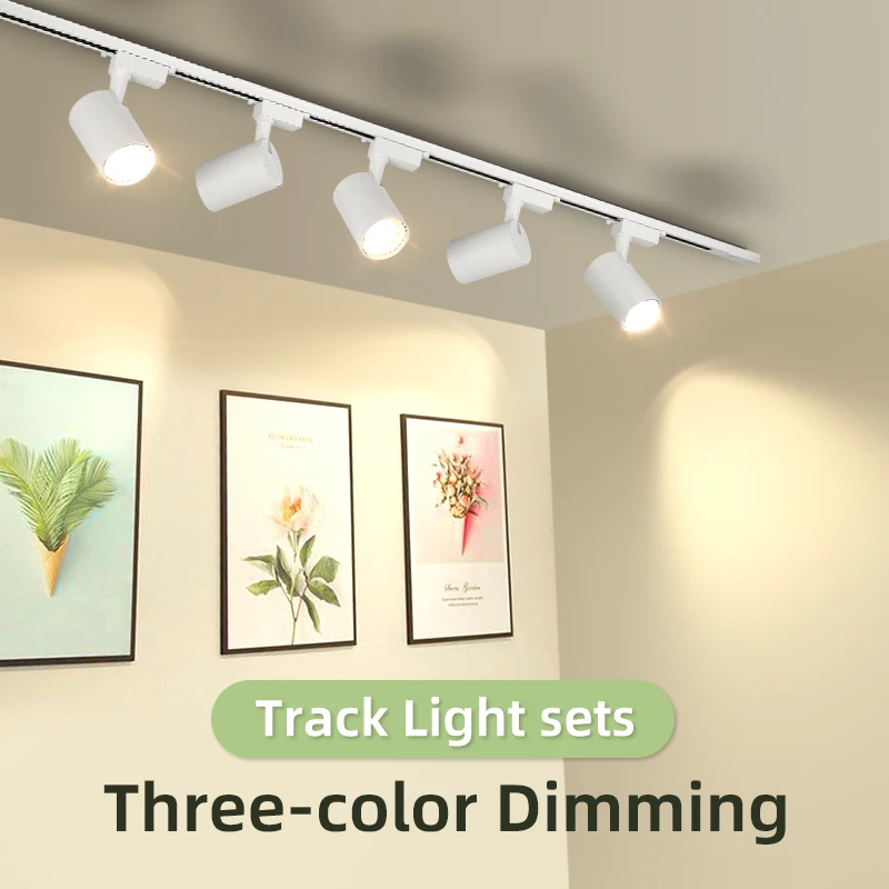 

Set LED Track Light 110V 220V COB Spot Led Rail Lighting System for Home Decor Kitchen Bedroom Lights Track Lamp Led Spotlight