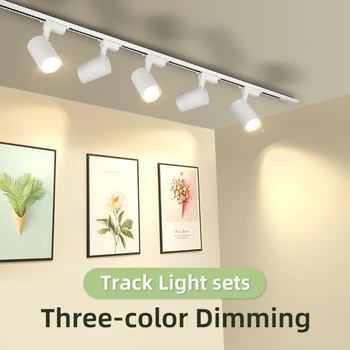 Set LED Track Light 110V 220V COB Spot Led Track Lighting System Track Lamp Led Spot for Home Decor Kitchen Bedroom Lights