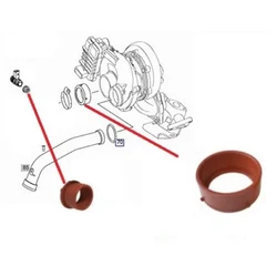 Turbine Sealing Ring for Mercedes-Benz OM642 CDI CRD Red Turbo Intake And Breather Seals A6420940080