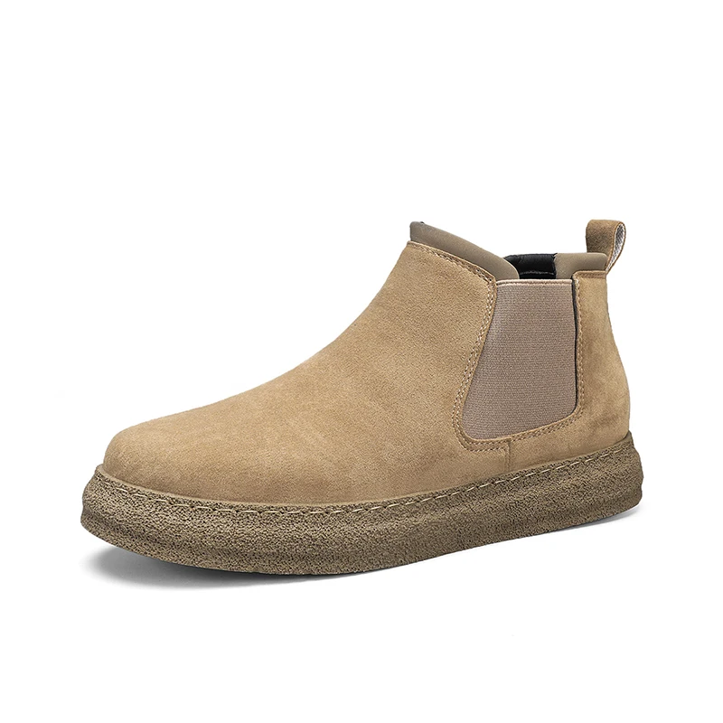 Nowe wysokiej jakości Sneskers męskie Chelsea Boots męskie dobrej jakości obuwie codzienne trampki zimowe ocieplane buty męskie kostki zimowe 2023 — zdjęcie 2