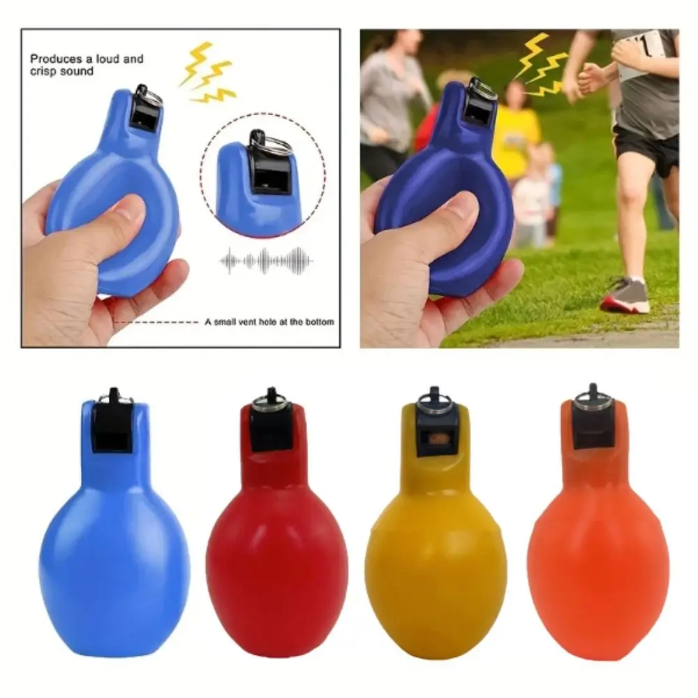 Loud Sound Hand Squeeze Whistle High-Pitched Ultra-Portable Emergency Whistle With Lanyards Handheld Sports Whistle