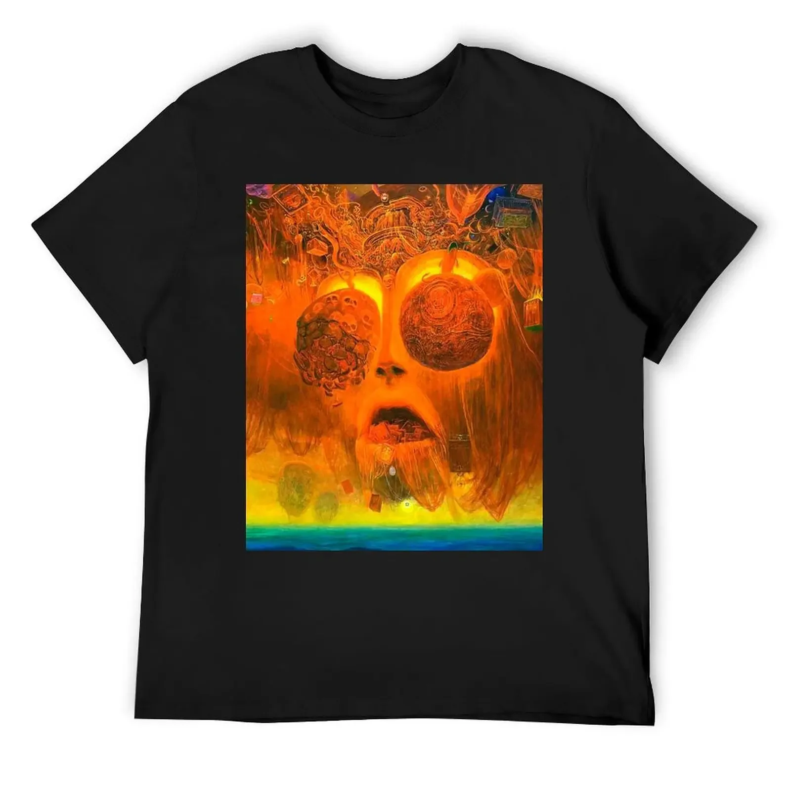 

Untitled (Orange Organism) by Zdzisaw Beksiński T-Shirt essential t shirt topping customs mens designer clothes