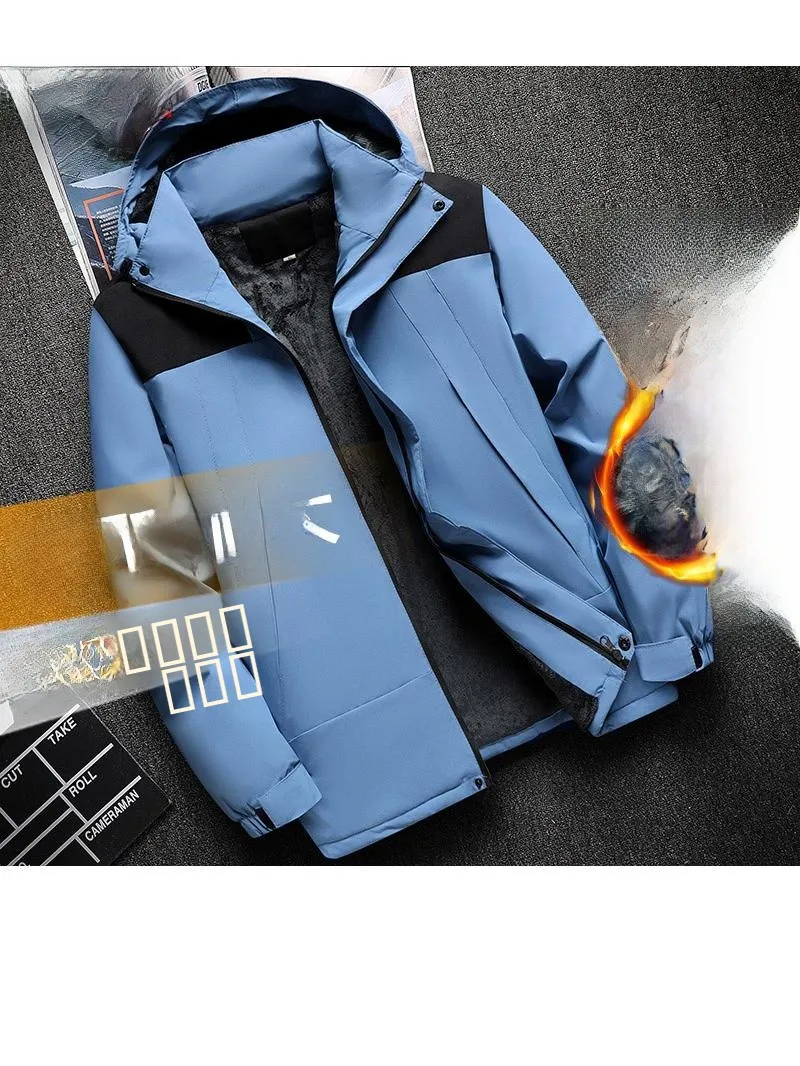 

BaoLongXing Men's Thiened Work Jaet Windproof Labor Protection Clothing Warm Work Outerwear Resistant Wearable for Busin