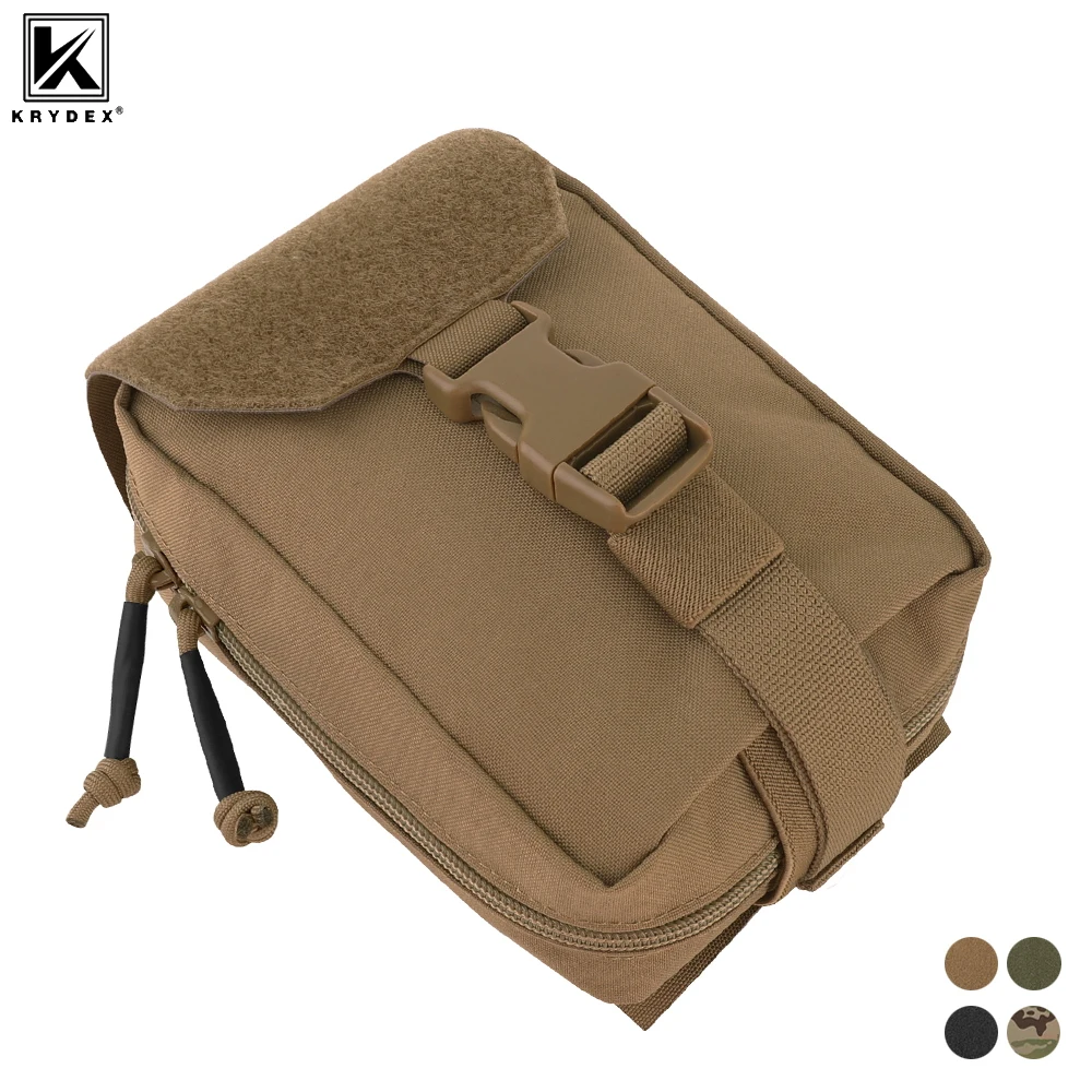 KRYDEX Tactical Rip Away Medical Pouch Tear Off First Aid IFAK Pouch Trauma Bag Molle & Belt Outdoor Emergency Survival Bag