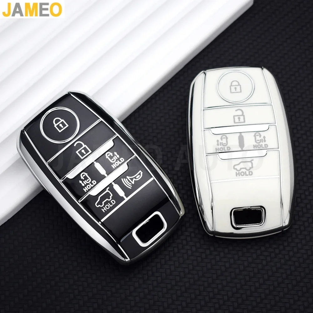 For Kia Sedona Grand Carnival Snugly Sorento L580 Kia Doule Carnival 6 Button TPU Smart Keyless Remote Shell Car Key Case Cover