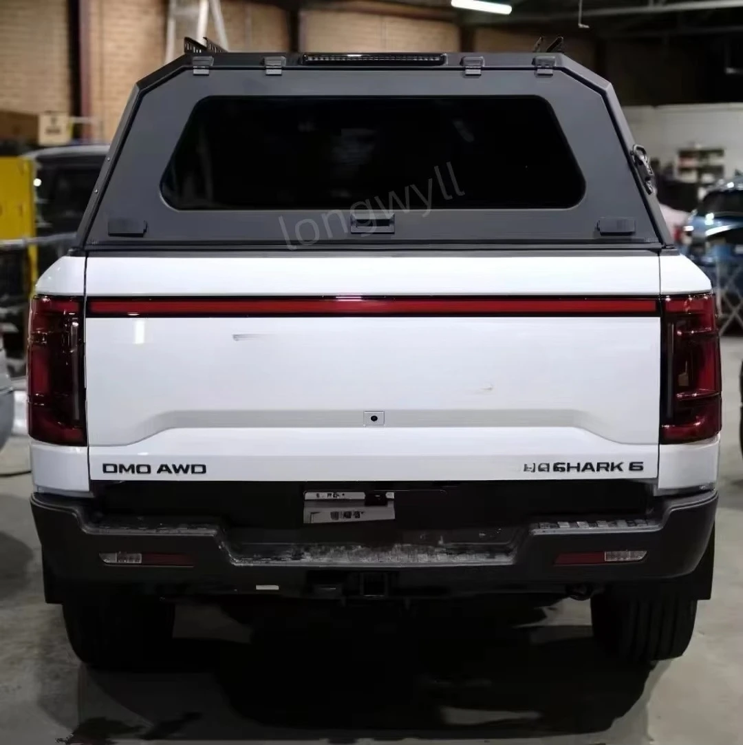 

Customized Hard Aluminum Alloy Truck Tub Topper Smart Cap Bed Canopy Hard Shell for BYD Shark 6 Easy Locking Waterproof