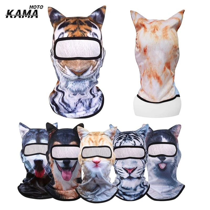 3D Motorcycle Cute Full Face Animal Hood Mask Helmet Liner Biker Face Headgear Hat Skiing Snowboard Hat